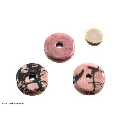 Rodonite a forma di ciambella - 40 mm