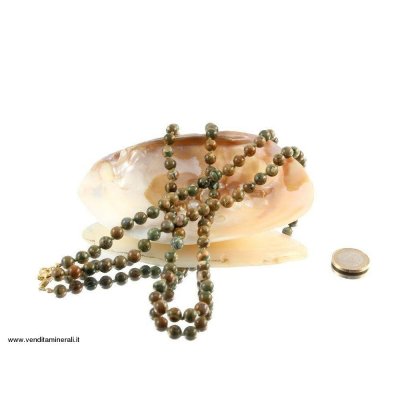 Catena a sfera di riolite 8 mm / 50 cm