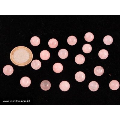 Palline di quarzo rosa - 10 pezzi