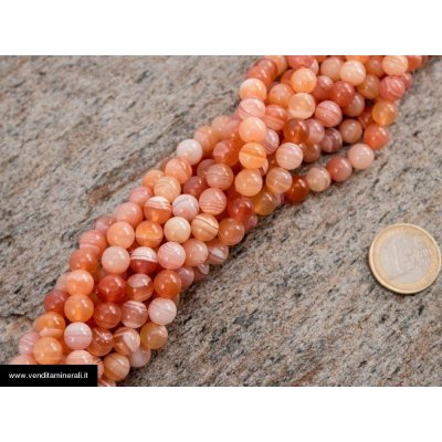 Agata arancione del Botswana 8 mm