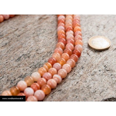 Agata arancione del Botswana 8 mm