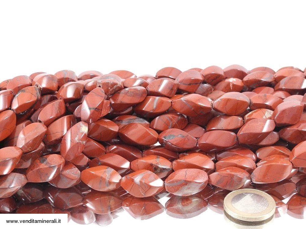 Filo a catena di diaspro rosso