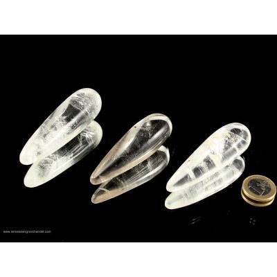 Bastoncini di cristallo di rocca per massaggi