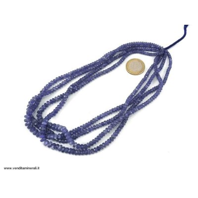 Filo a catena in Tanzanite sfaccettata