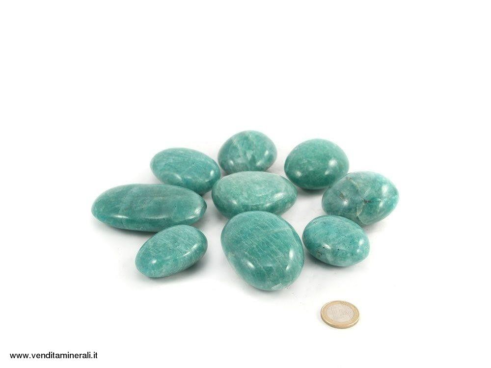 Ciottoli di amazzonite XL - 0,5 kg