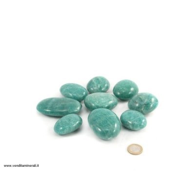 Ciottoli di amazzonite XL - 0,5 kg