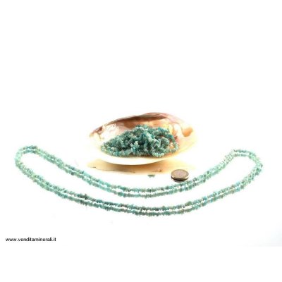 Lunga catena di scheggia amazzonite