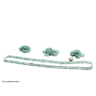 Lunga catena di scheggia amazzonite