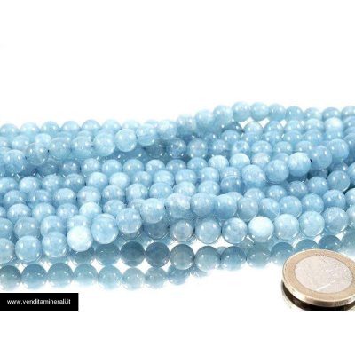 Filo catena acquamarina 8 mm extra