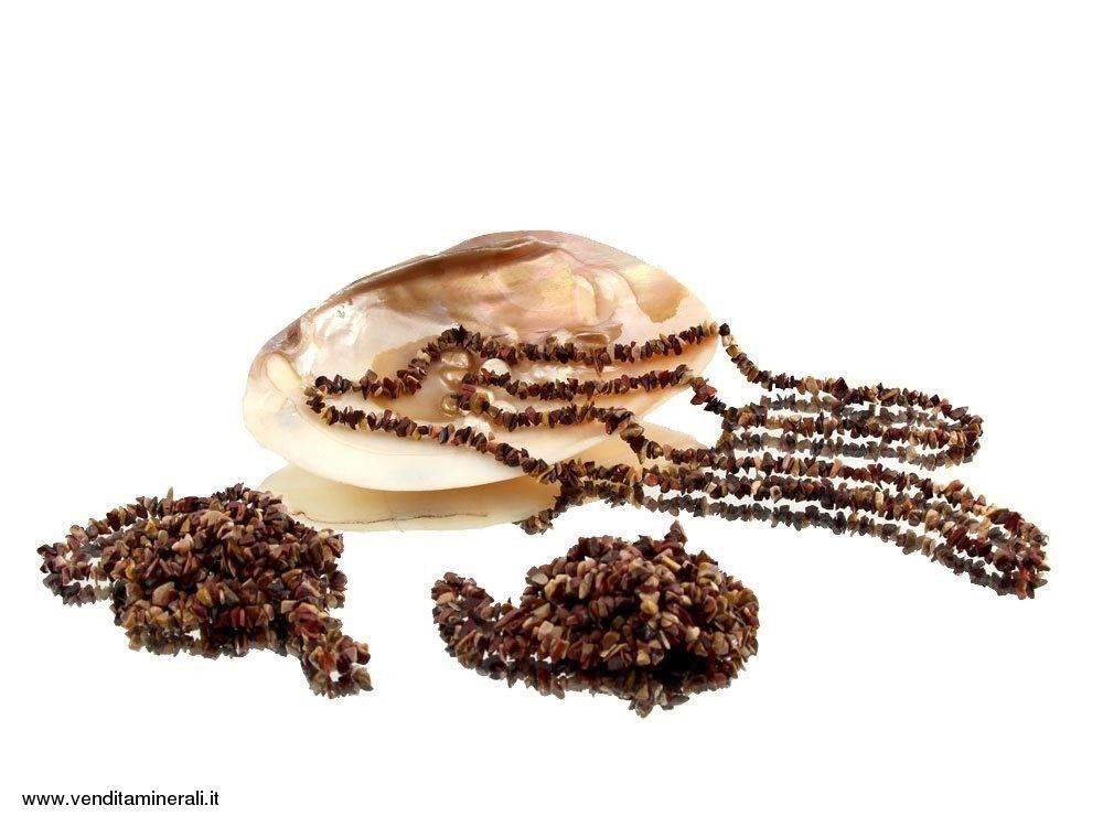 Lunga catena di scheggia malachite