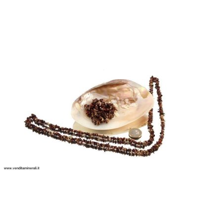 Lunga catena di scheggia malachite