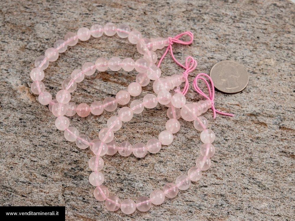 Bracciale di quarzo di rosa