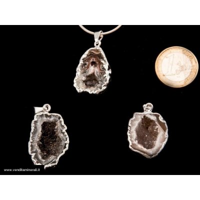 Geode ciondolo argentato - 1 pezzo