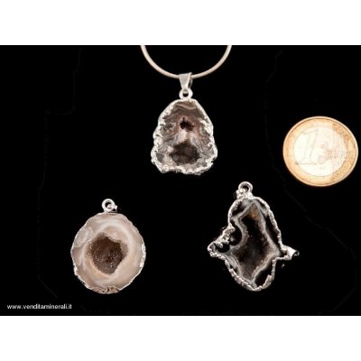 Geode ciondolo argentato - 1 pezzo