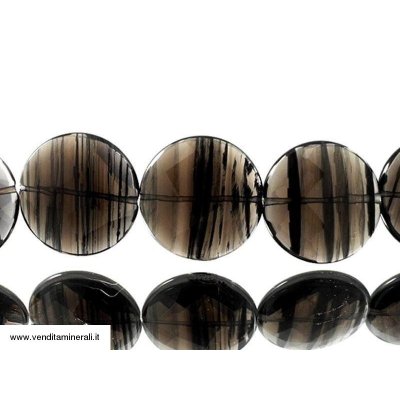 Bottini di lamelle d'ossidiana sfaccettati XL