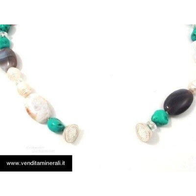 Collana in agata perla turchese