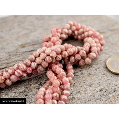 Filo a sfera in rodocrosite da 6 mm