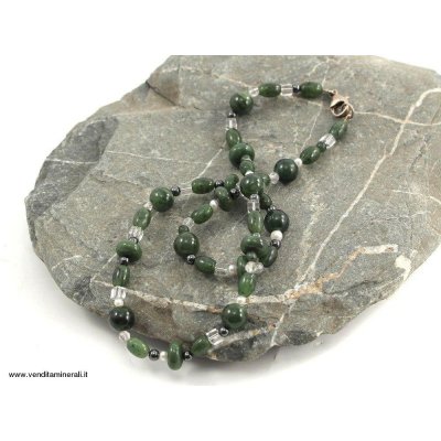 Nefrite con perle e strass