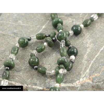 Nefrite con perle e strass