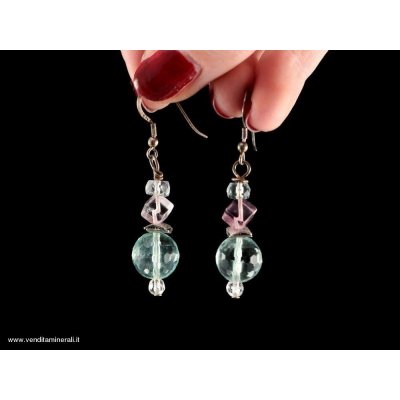 Orecchini in fluorite