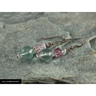 Orecchini in fluorite