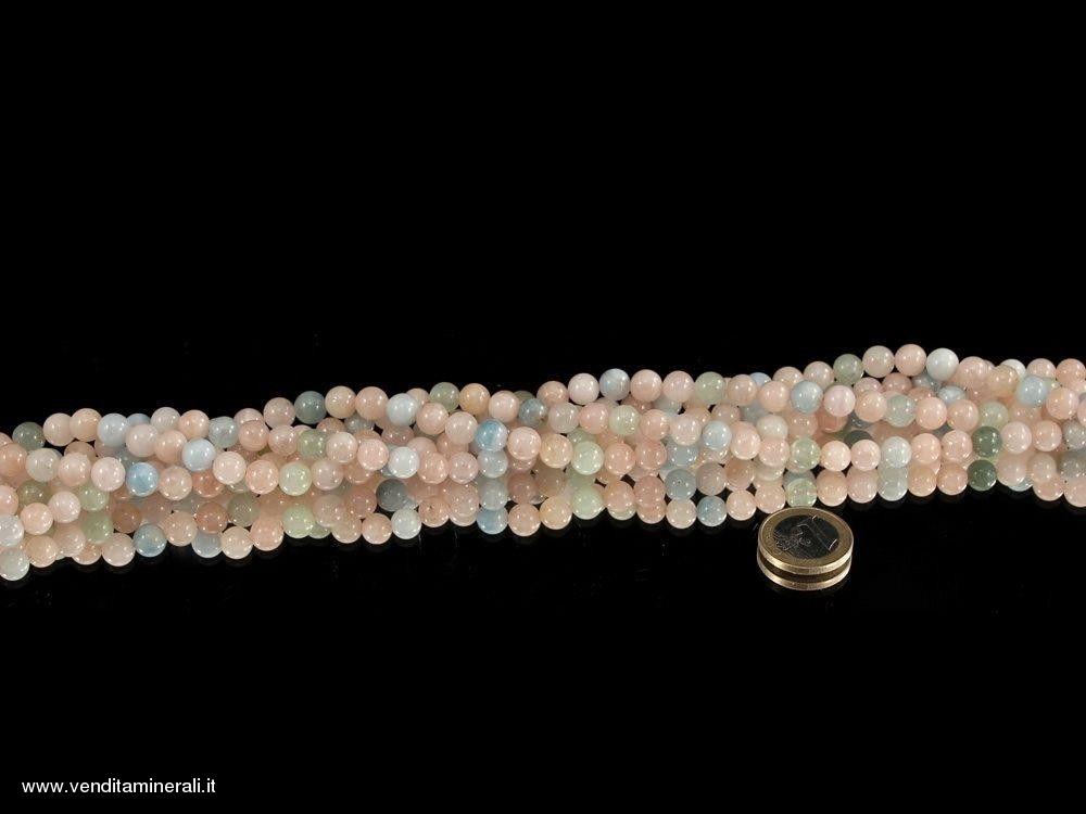 Filo catena in Morganite 8 mm