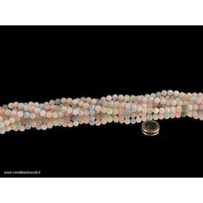 Filo catena in Morganite 8 mm