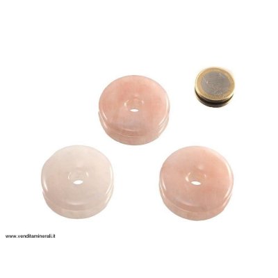 Quarzo rosa a forma di ciambella - 40 mm