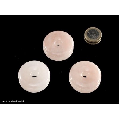 Quarzo rosa a forma di ciambella - 40 mm