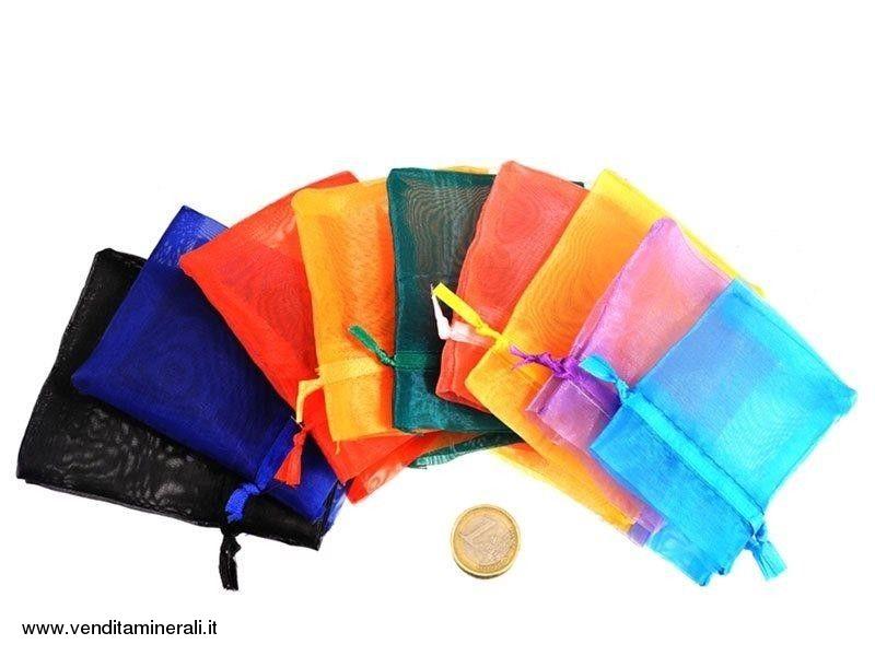 Borsetta in organza colorata - 12 pezzi