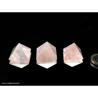 Mini Piramidi di Quarzo Rosa 1pz