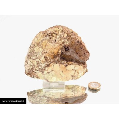 Magnesite al limone: fetta tagliata - non lucidata