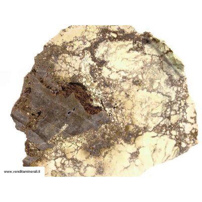 Magnesite al limone: fetta tagliata - non lucidata