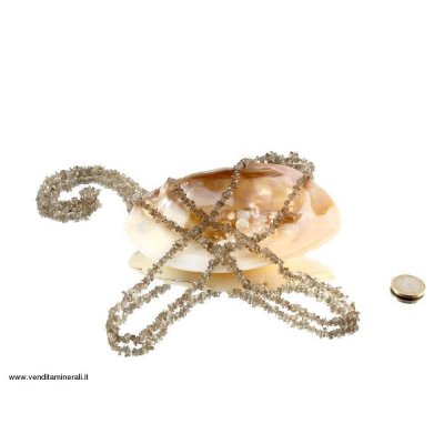 Lunga catena di schegge di quarzo fume'