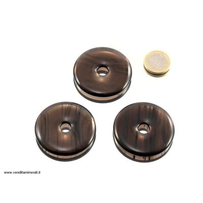 Lamelle d'ossidiana a forma di ciambella - 50 mm