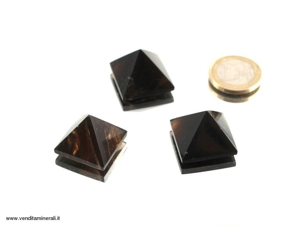 Mini Piramidi di Quarzo fumè