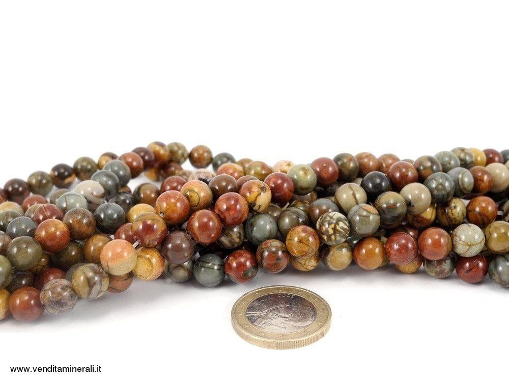 Sfera in marmo Picasso con catena da 8 mm