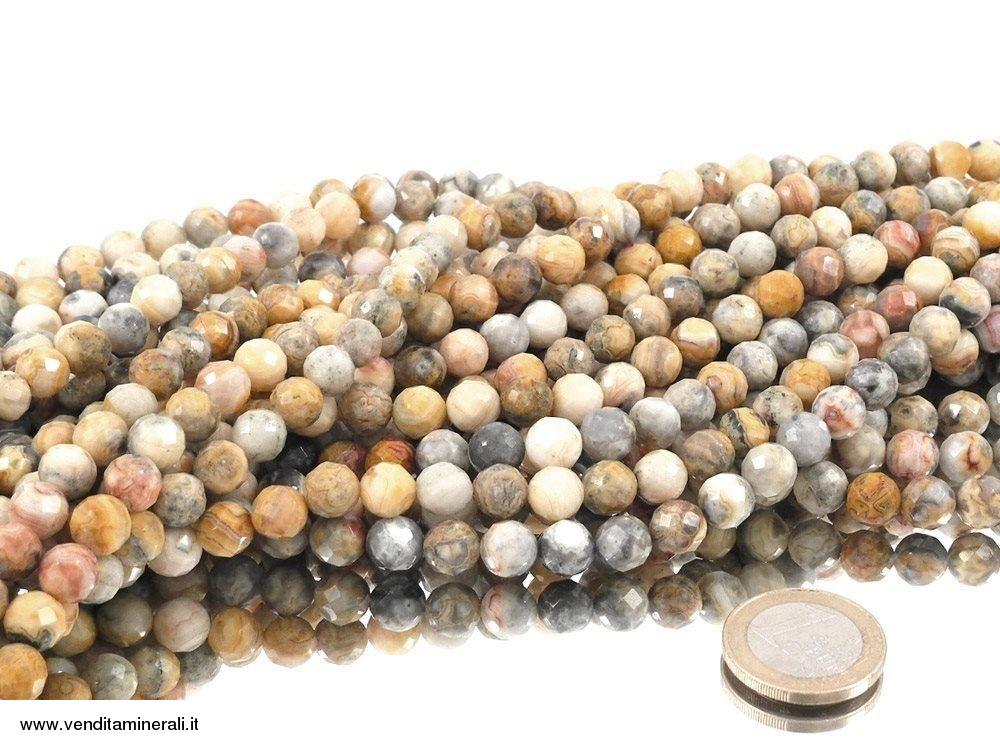 Collana pizzo sfaccettato diametro da 8 mm