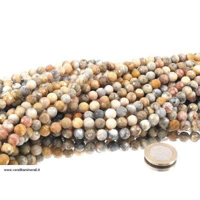 Collana pizzo sfaccettato diametro da 8 mm