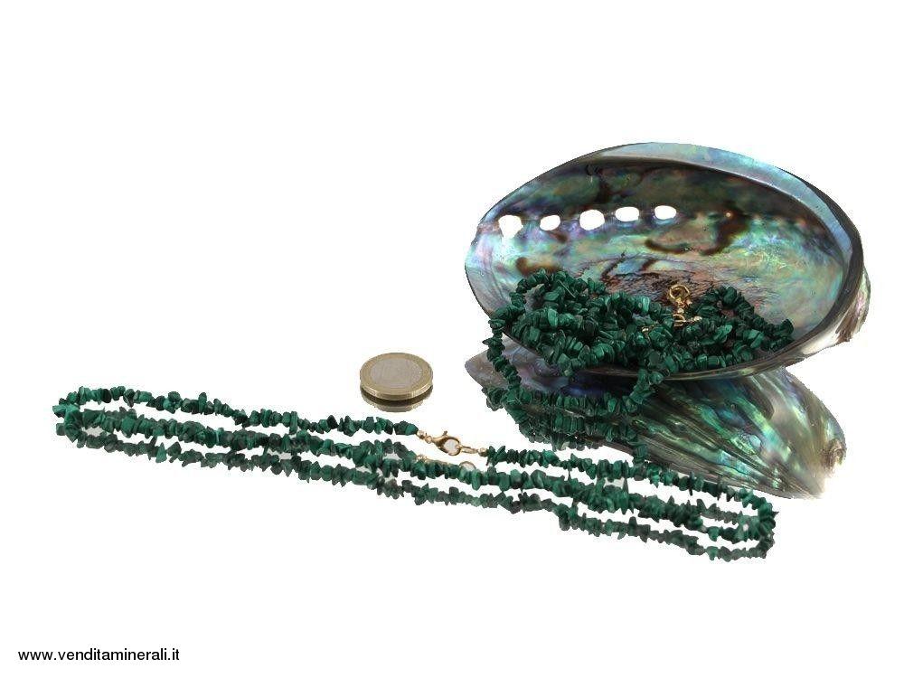 Catenina di schegge alla malachite