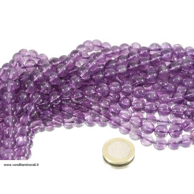 Filo di pallina di ametista da 10 mm A / Extra