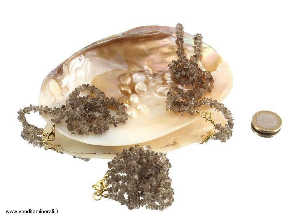 Catena di schegge di quarzo fume'