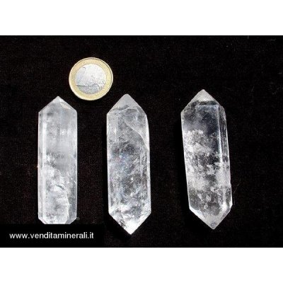 Doppio cristallo di rocca di circa 15,5 - 18 cm levigato