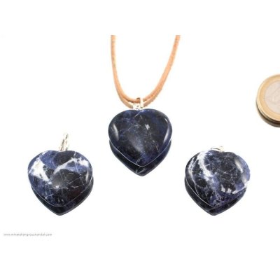 Ciondolo a forma di cuore in sodalite