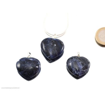 Ciondolo a forma di cuore in sodalite