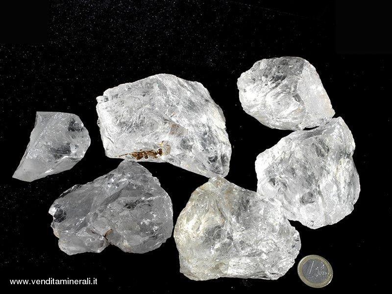 Cristallo di rocca - pietre quarzo trasparenti ruvide 1 kg