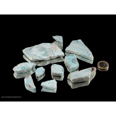 Pietre grezze Larimar - pretagliati - 0,1 kg