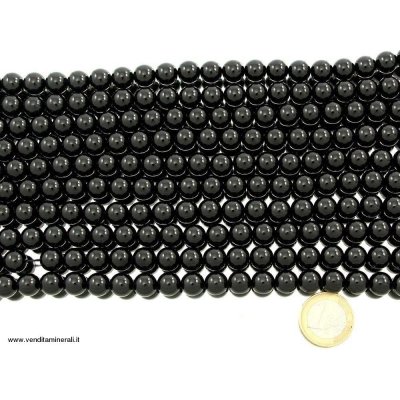 Filo sfera tormalina nera da 10 mm