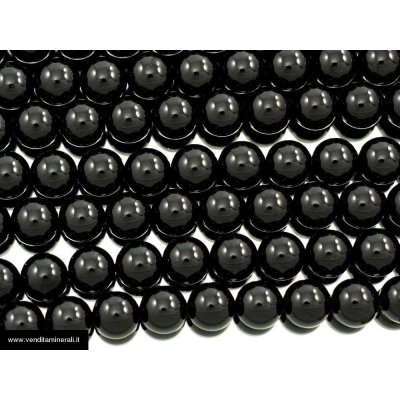 Filo sfera tormalina nera da 10 mm
