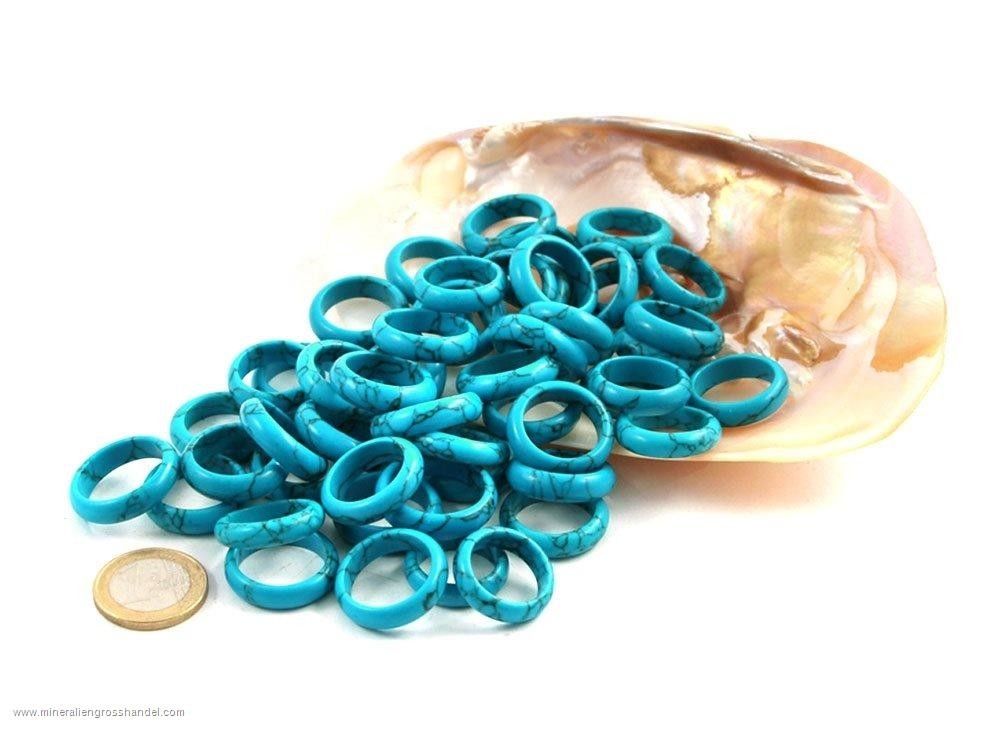 Set di 50 anelli di turchese